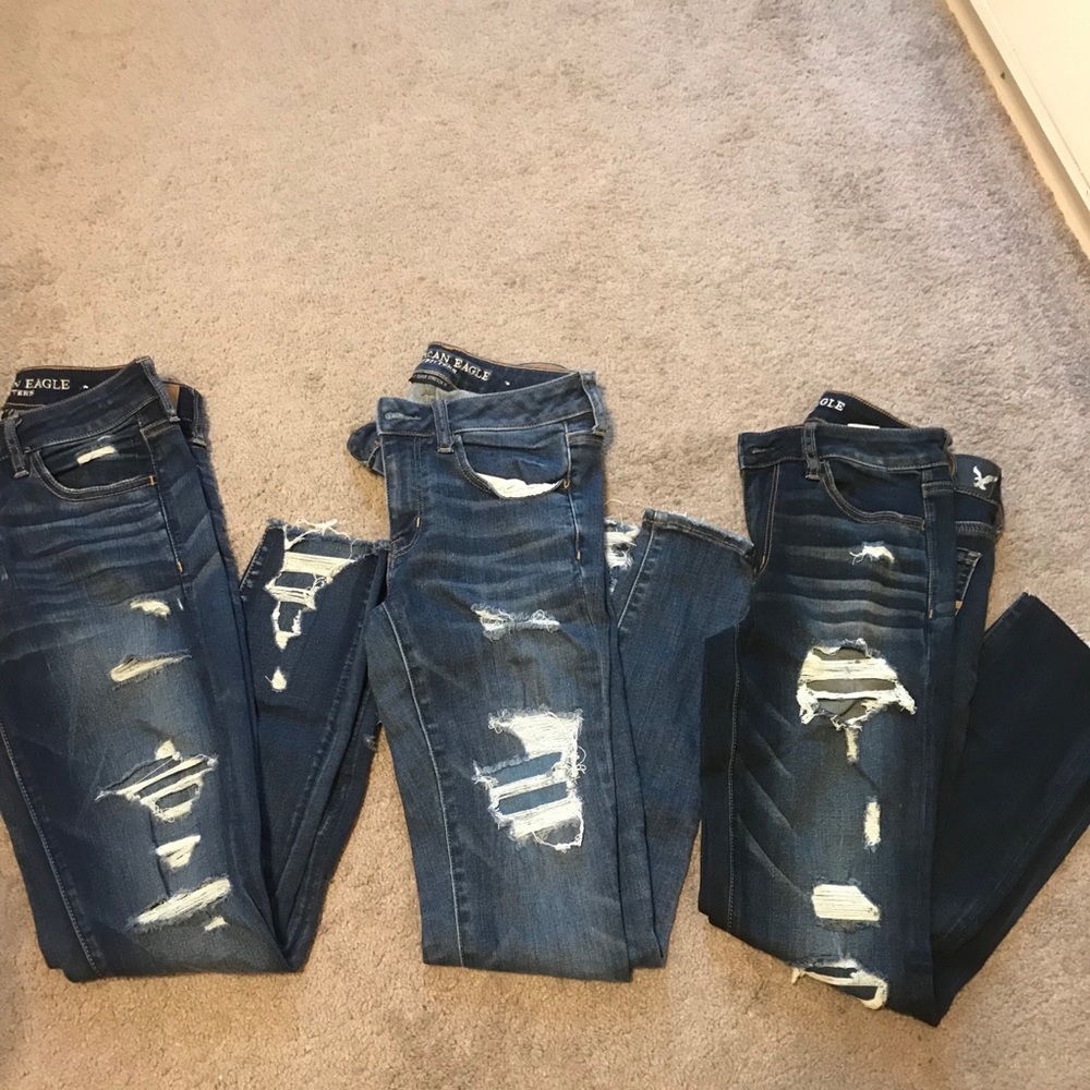 American Eagle skinny jeans - set of three